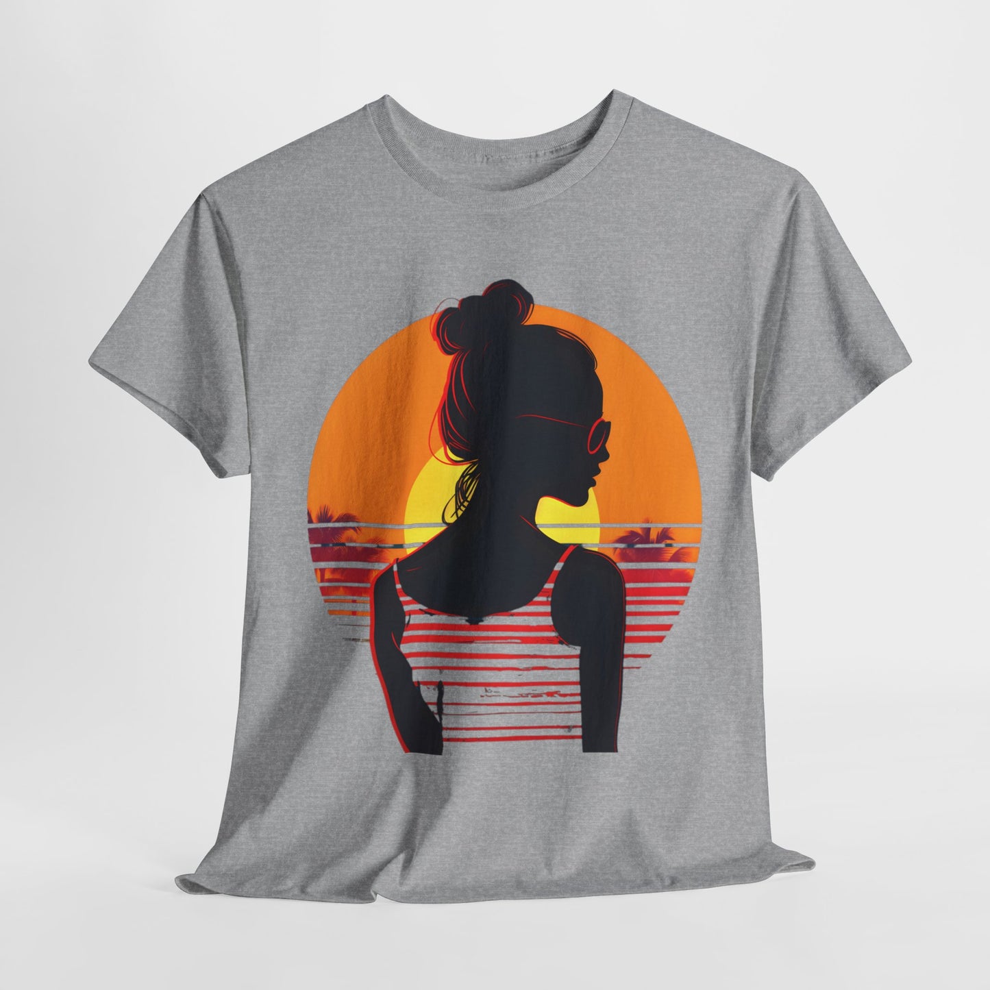 Sunset Beach Silhouette T-shirt design