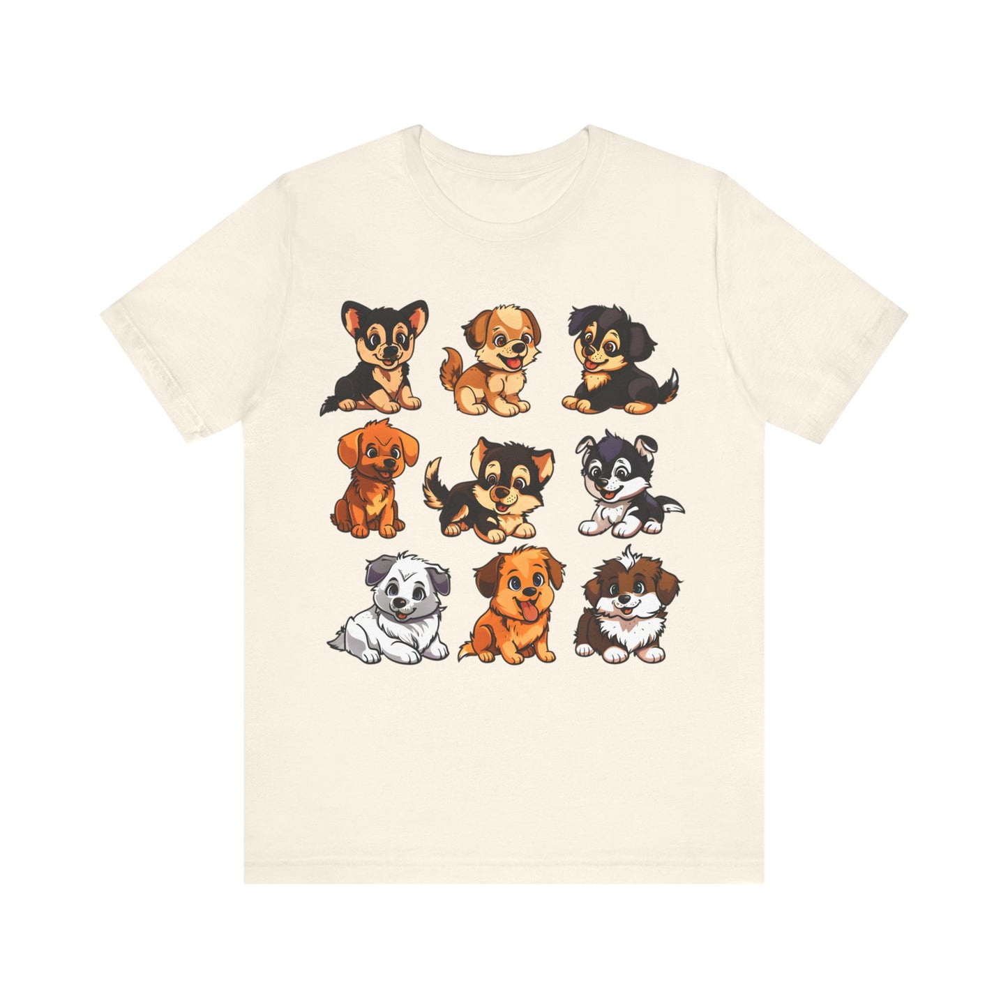 Nine Happy Puppies T-shirt design