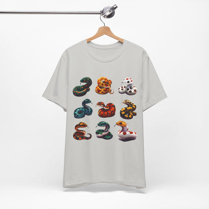 Nine Colorful Snakes T-shirt design