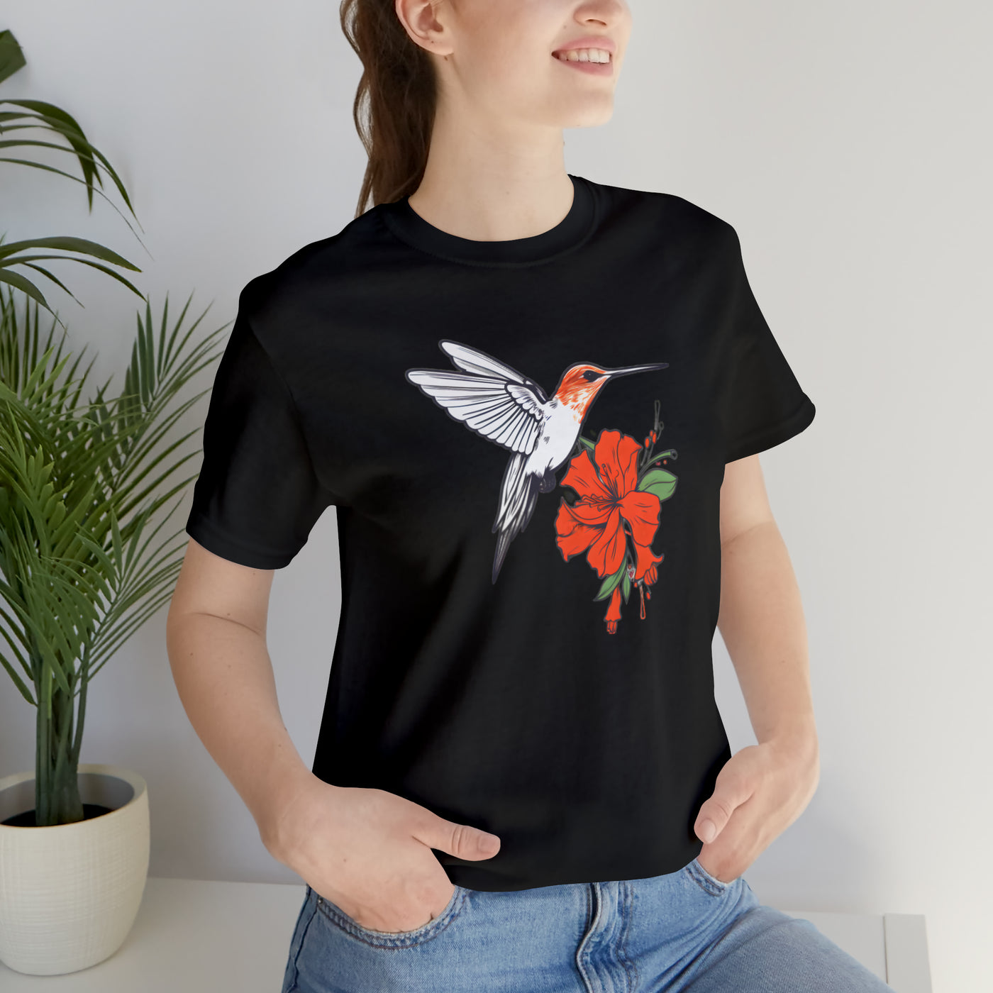 Power of birds collection: Hummingbird and flower