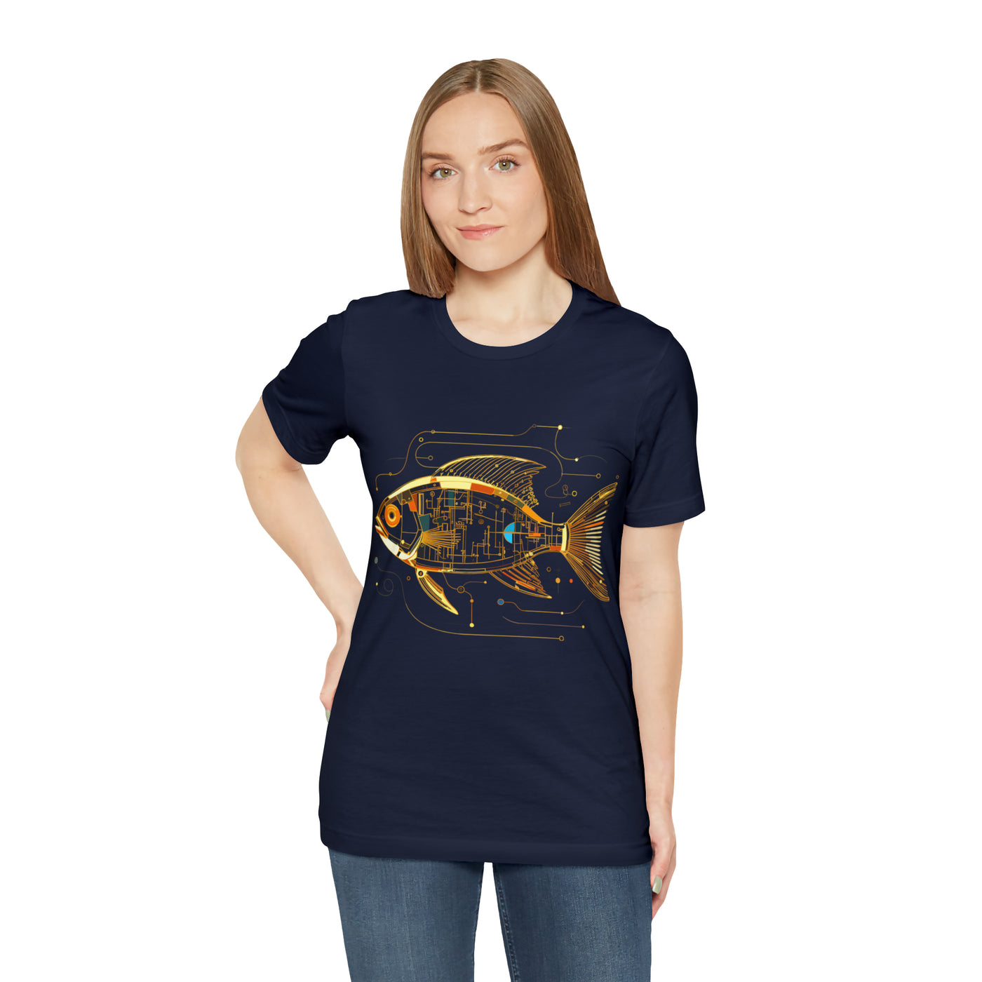 Fishy art collection: Gold fish line art design