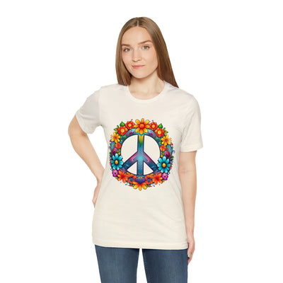 SAY NO TO WAR COLLECTION: Peace and Love symbol in fowers