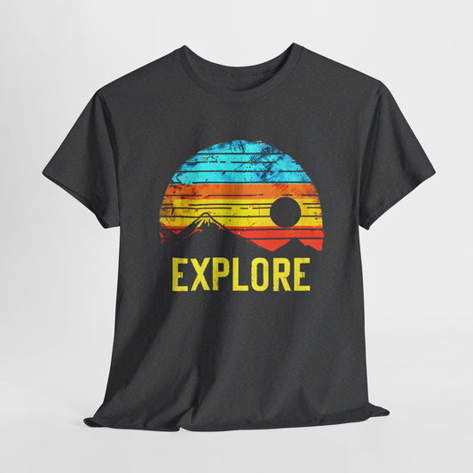 "Mountains Exploration T-Shirt - Outdoor Adventure, Nature Hiking Graphic Tee"