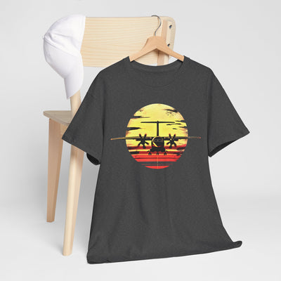 ATR-72 Turboprop Sunset Graphic T-Shirt – Aviation Art | Premium Cotton Tee