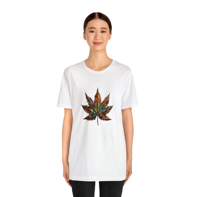 Cannabis art collection: Rusted metal cannabis leaf design