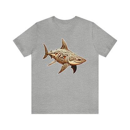 Fishy art collection: Woodcut shark artistic design