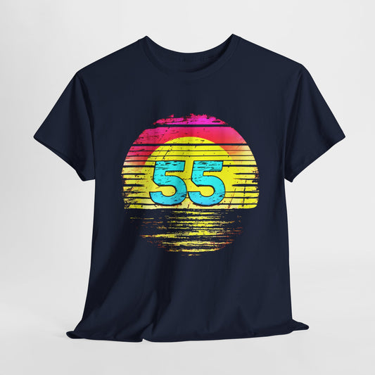 Light Blue "55" Number T-shirt design