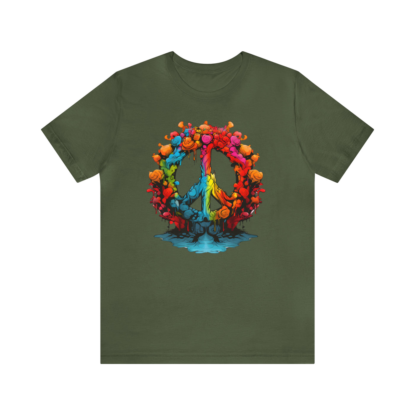 SAY NO TO WAR COLLECTION: PEACE AND LOVE SIGN IN BRIGHT COLORS