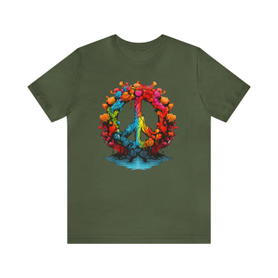 SAY NO TO WAR COLLECTION: PEACE AND LOVE SIGN IN BRIGHT COLORS