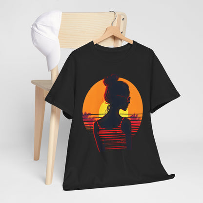 Sunset Beach Silhouette T-shirt design