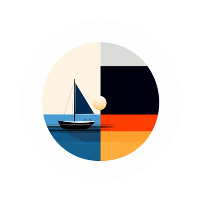 Maritime art collection: Maritime art with German flag pattern