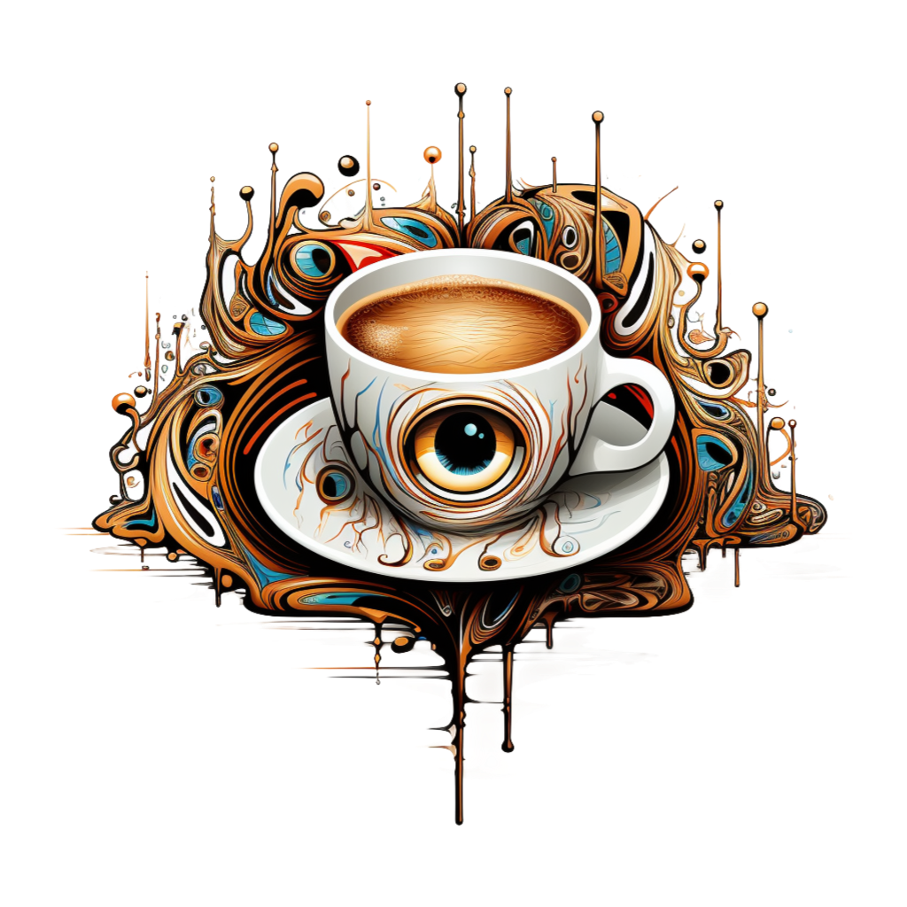 Coffee art collection: Deep eye coffee cup