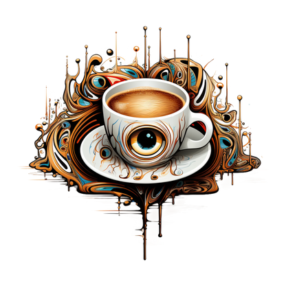 Coffee art collection: Deep eye coffee cup