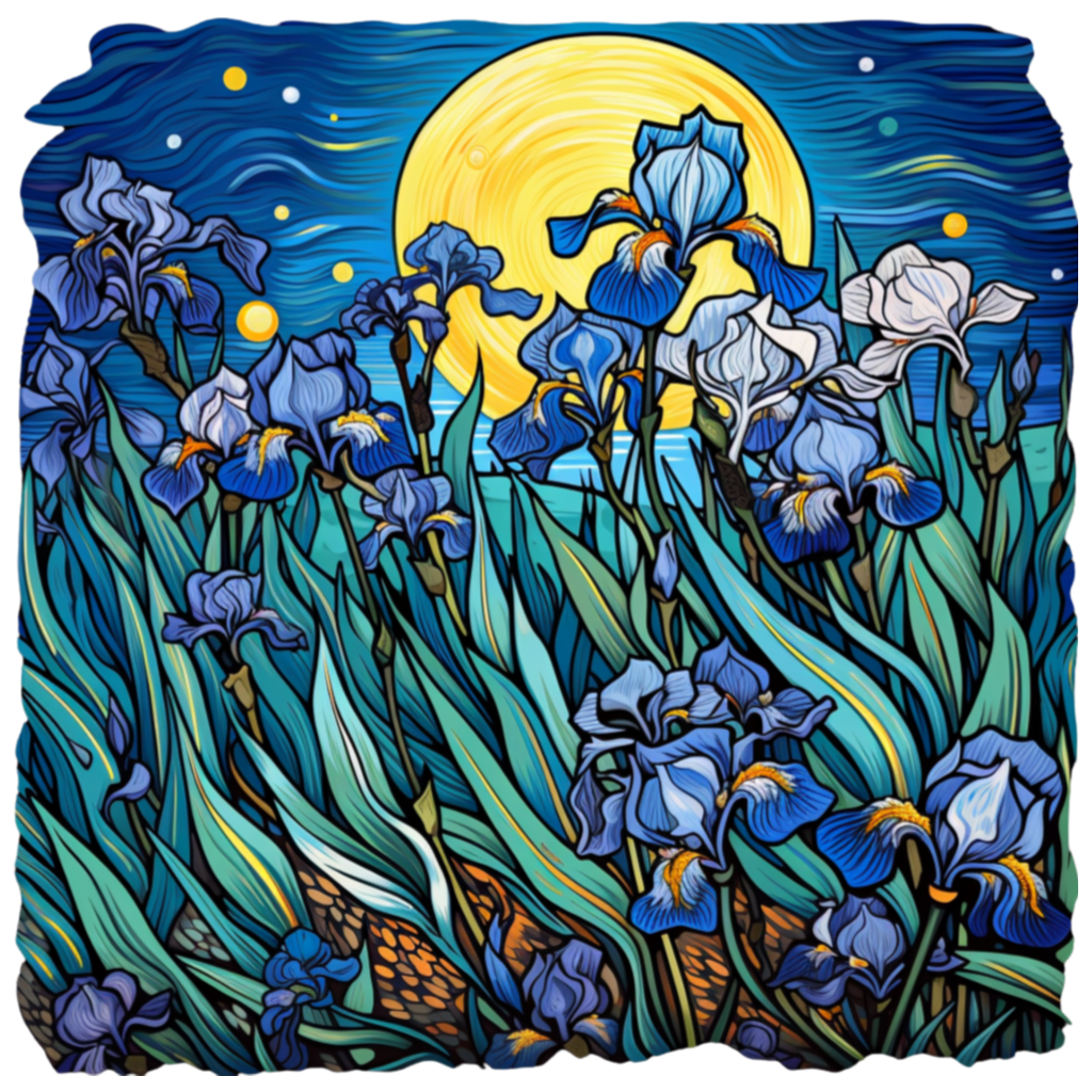 Van Gogh's style collection: Irises in Van Gogh's Style