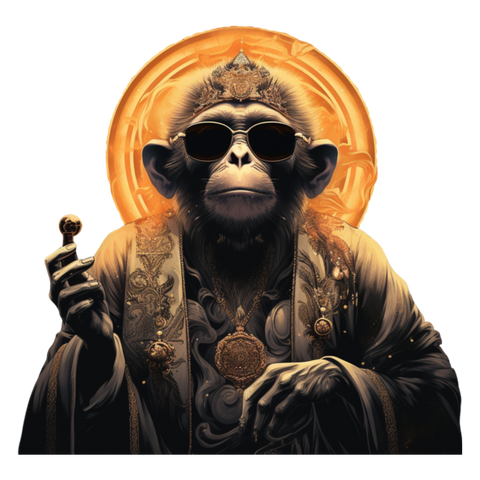 Apes design collection: Monkey monk zen