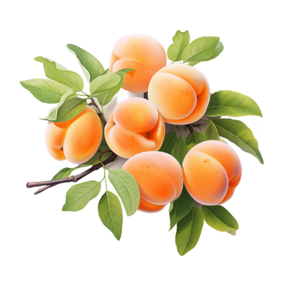 Sweet fruits collection: Ripe Peaches Branch