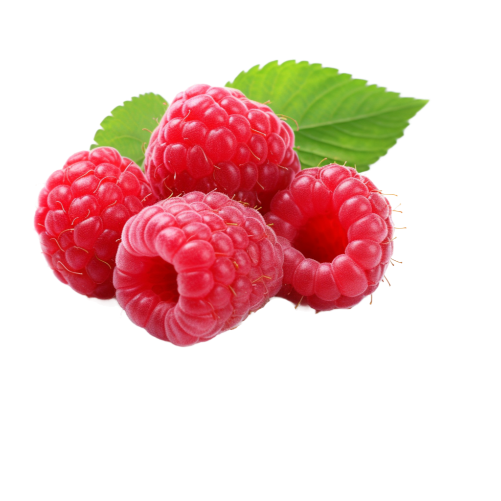 Sweet fruits collection: Raspberries pile