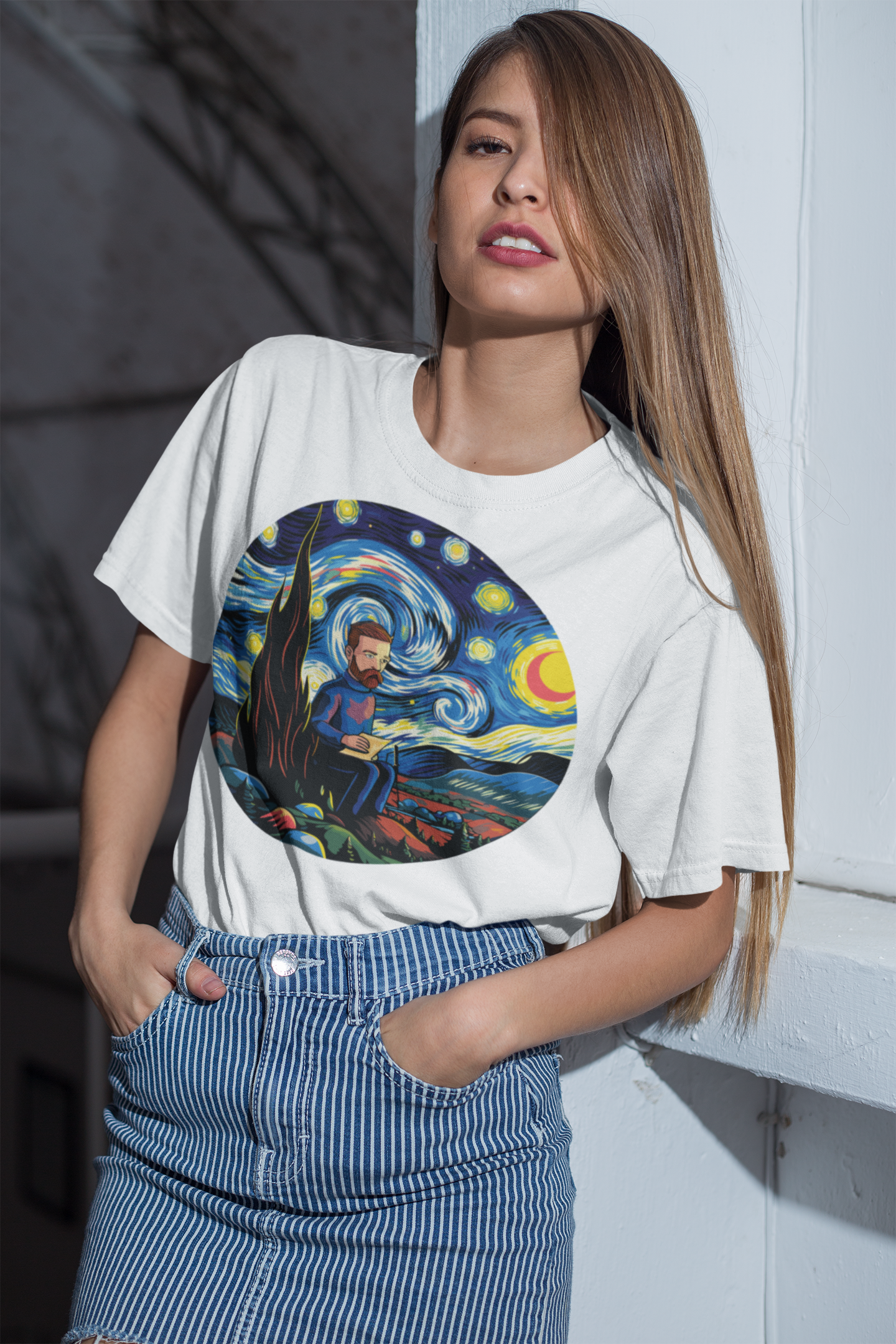 Van Gogh himself inside his famous starry night. Exclusive!