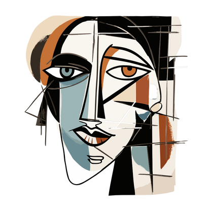 Graphical art and suprematism collection: Graphical art girl's face