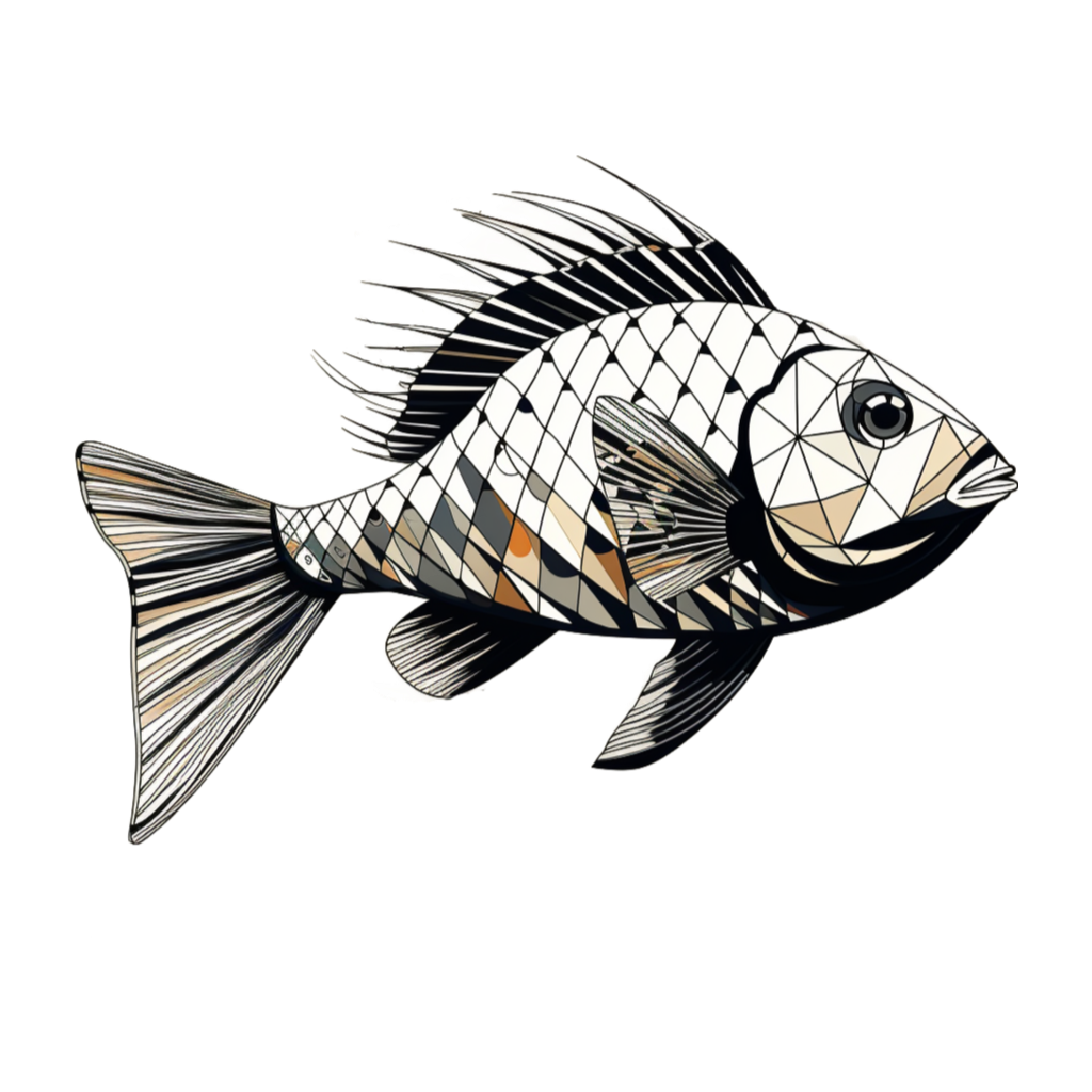 Fishy art design: Tilapia triangulation design