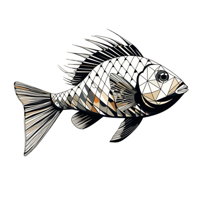 Fishy art design: Tilapia triangulation design