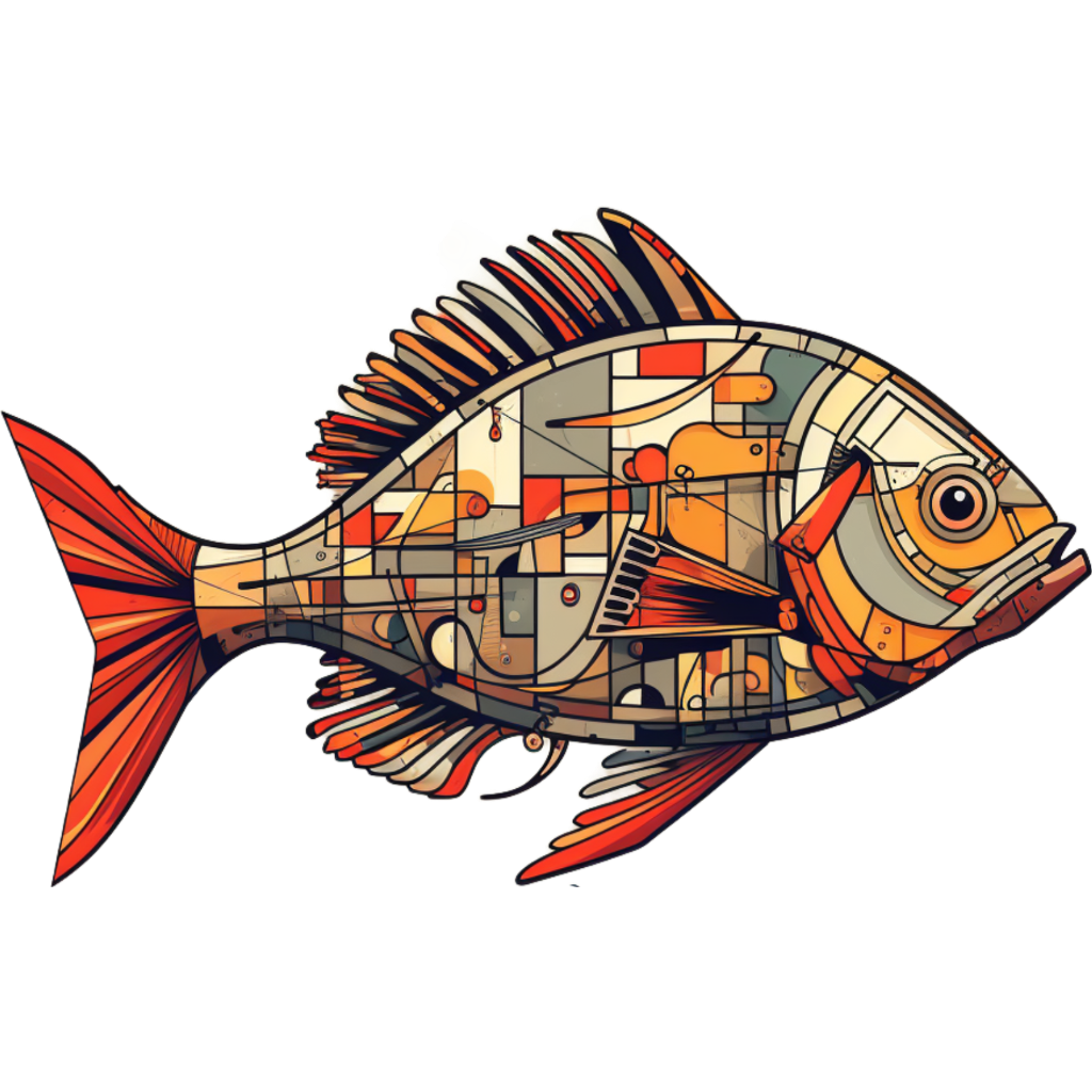 Fishy art design collection: Suprematic Fish