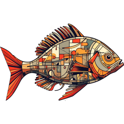 Fishy art design collection: Suprematic Fish