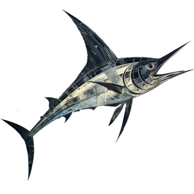 Fishy art collection: Majestic Marlin