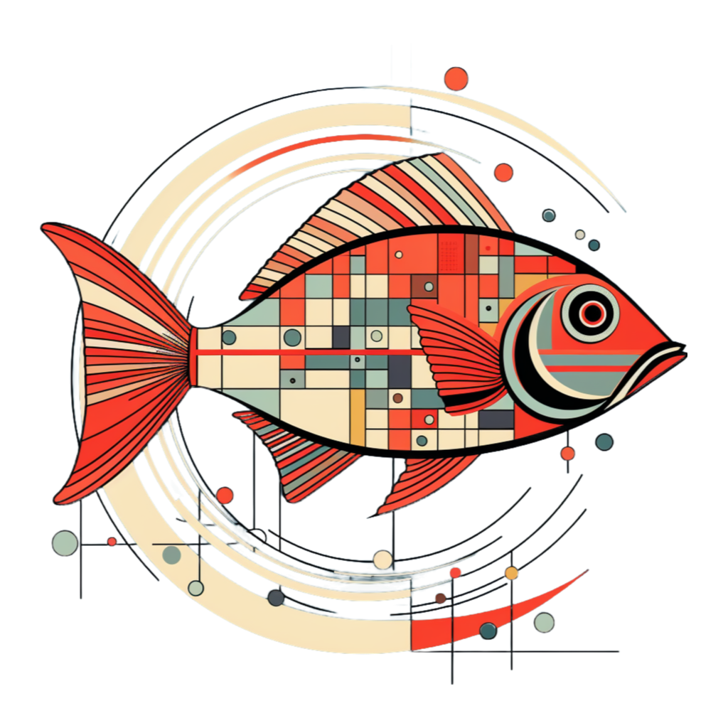 Fishy art collection: Red fish