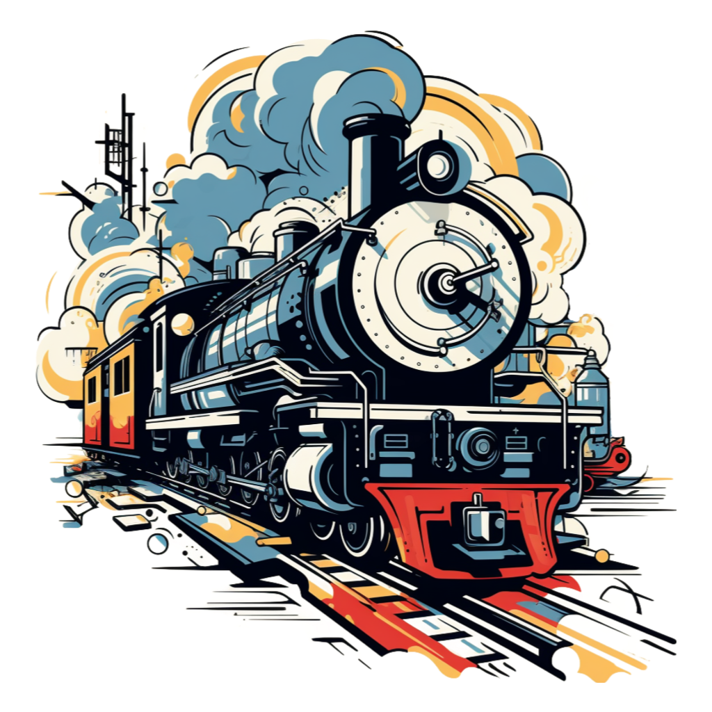 Mechanical designes collection: Vintage Steam Train Journey