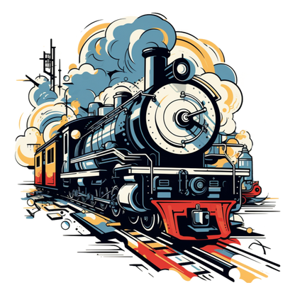 Mechanical designes collection: Vintage Steam Train Journey