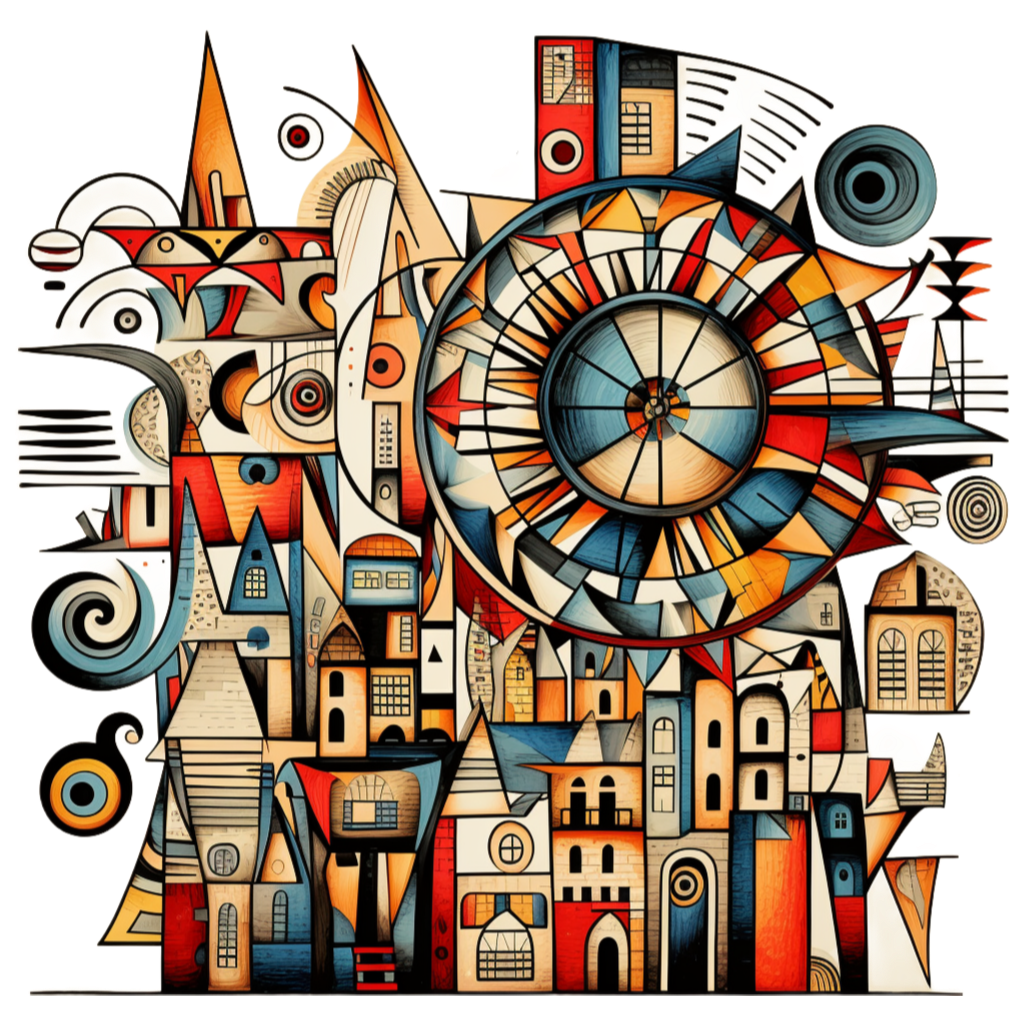 Mechanical design collection: Old town fair graphical art design