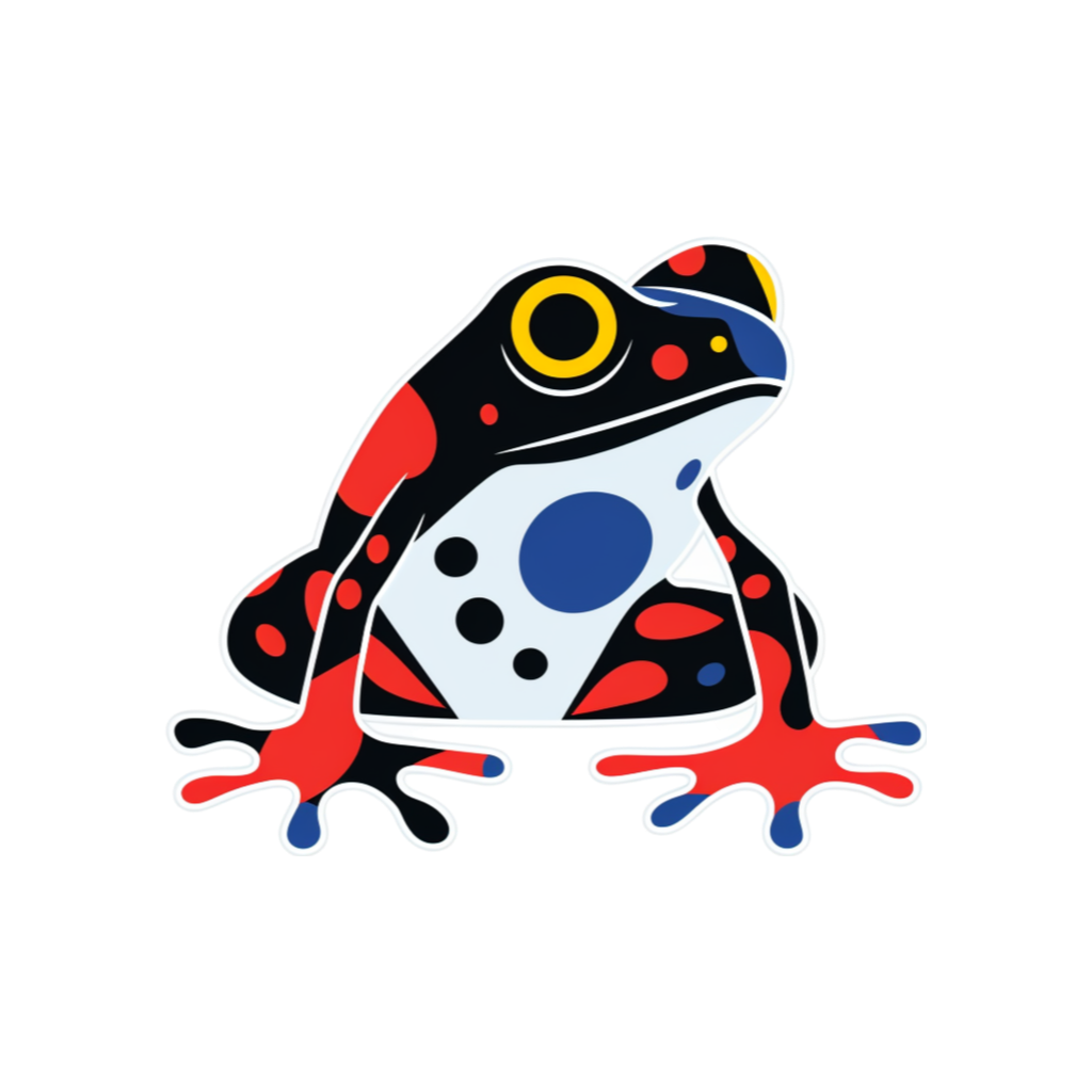 Super frogs collection: Funny graphical dart frog