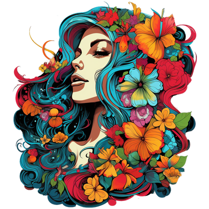 Flower power collection: Floral Girl in Colors