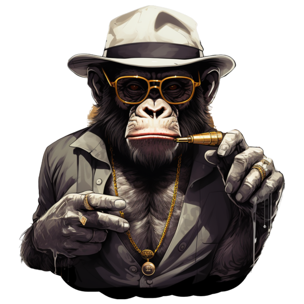 Apes design collection: Gangsta monkey