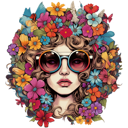 Flower power collection: Flower Power Girl Art