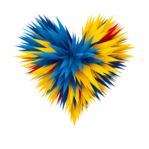 Hearts collection: Spikey Spirit of Ukraine Heart