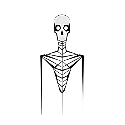 Skulls art collection: Linear skeleton