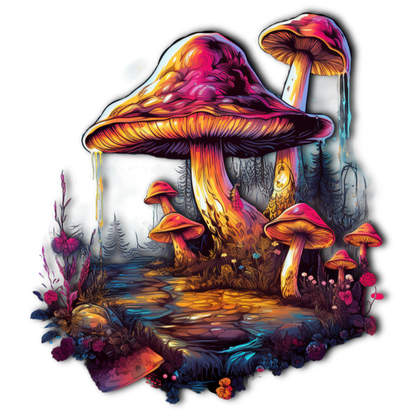 Mushrooms collection: Colorful magic fungi