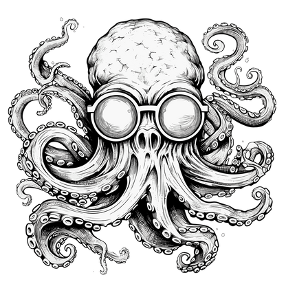 Animals collection: Octopus in glasses