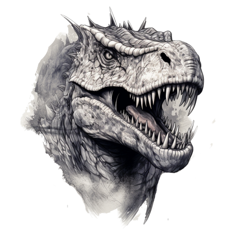 Dinosaurs collection: T-rex in Black and White