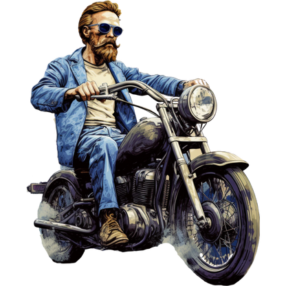 Van Gogh old school biker