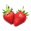 Sweet fruits collection: Pair of Ripe Strawberries