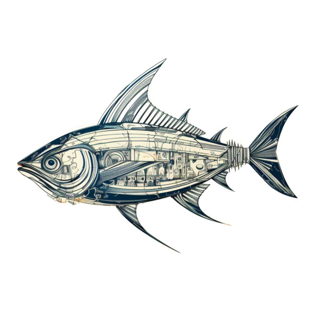 Fishy art collection: Tuna fish artistic design