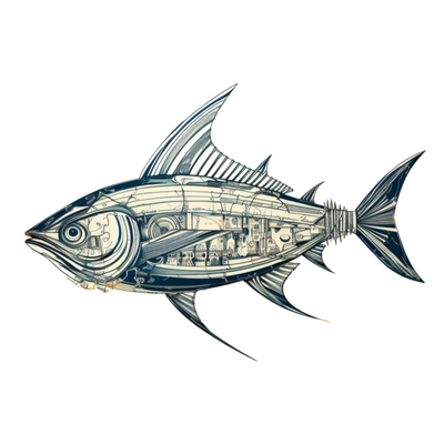 Fishy art collection: Tuna fish artistic design