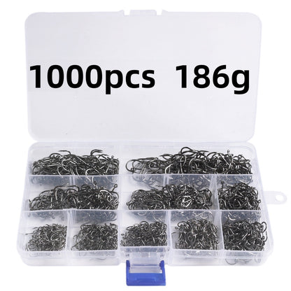 Fishing Tackle Set With Barbed Hooks
