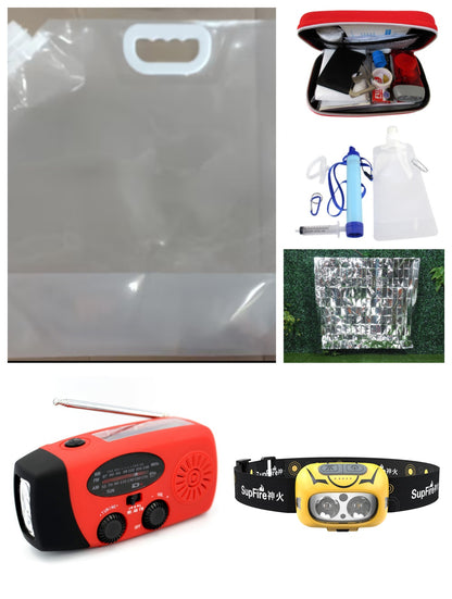 Emergency Survival Kit, Radia and Safe Drinking Water Filter For Outdoor Picnic