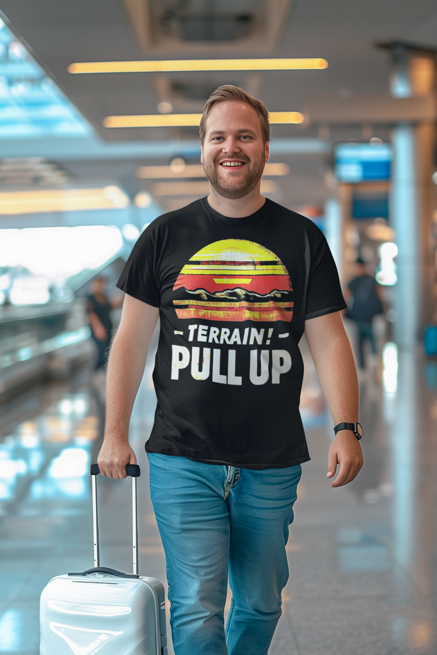 "Terrain! Pull Up Emergency Aviation Callout" Graphic T-shirt