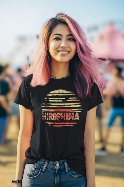 "Heavy Hiroshima Sunset T-Shirt - Bold Urban Sunset Graphic Tee, Japanese Art-Inspired Apparel"