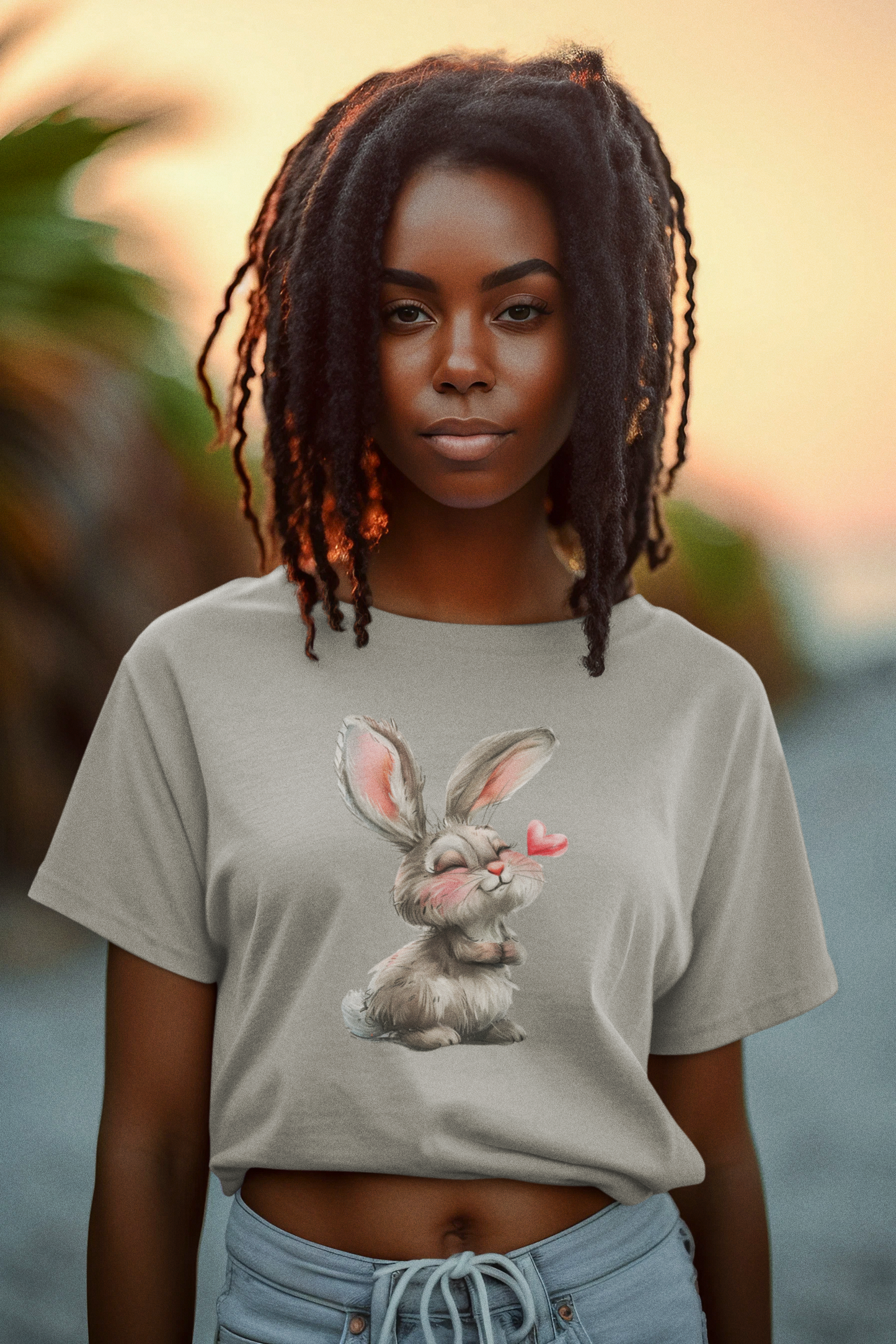 Love Bunny With a Heart T-shirt desing